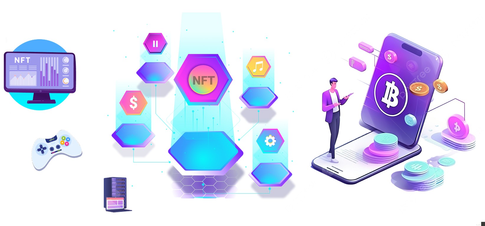 NFT Marketplace Illustration